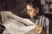 Anders Zorn Emma Zorn reading oil painting reproduction
